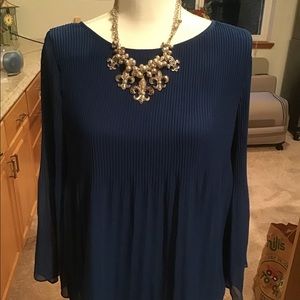 New Royal Blue Georgette Lined Top